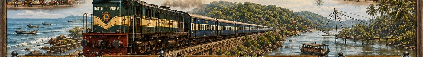 Mumbai to Malabar Food Express Train Winding Coastline
